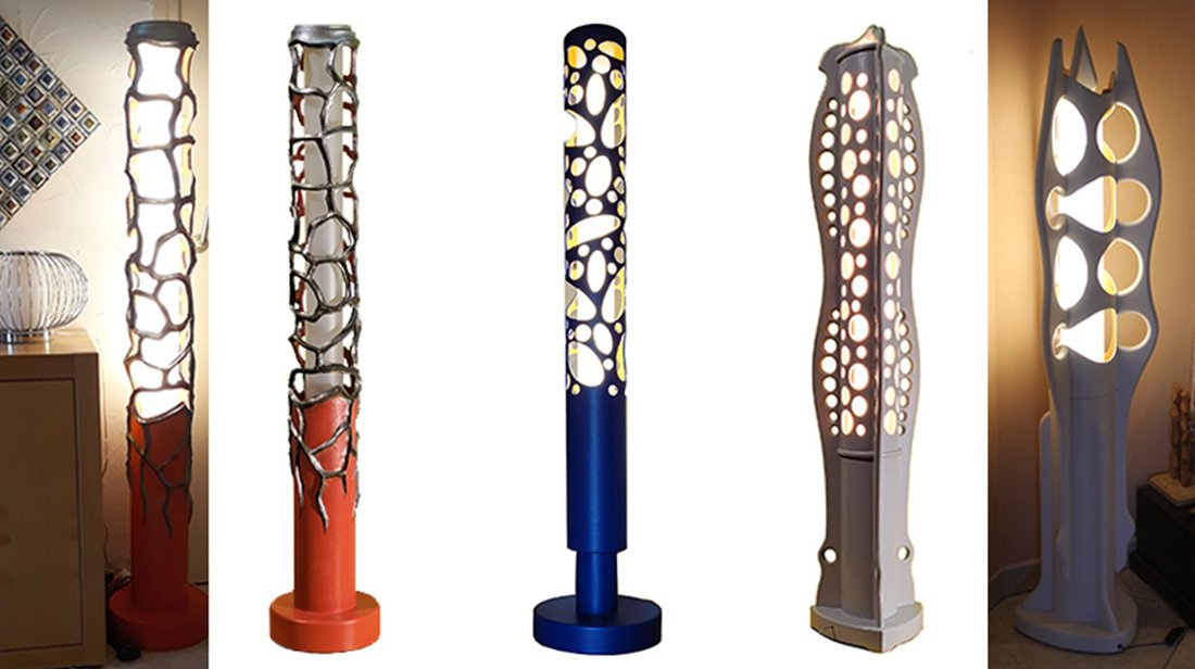 Tubes plexi -Lampe décorative